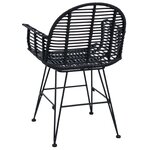 vidaXL Chaise de salle à manger 2 Pièces Noir 44 x 44 x 74 cm