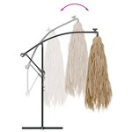 vidaXL Parasol de jardin avec LED et mât en acier marron 290x290x238cm