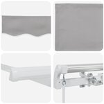 Auvent rétractable manuel vidaXL Gris 500x300 cm