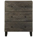 vidaXL Buffets 2 Pièces noir 60x33x75 cm bois massif de manguier