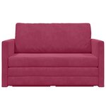 vidaXL Canapé-Lit 110cm Bordeaux Velours