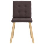 vidaXL Chaises à manger lot de 4 marron foncé tissu