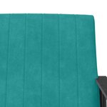 vidaXL fauteuil Turquoise 59 x 75 x 78 cm Velours