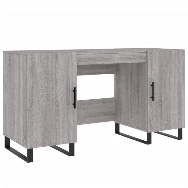 vidaXL Bureau sonoma gris 140x50x75 cm bois d'ingénierie