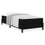 vidaXL Lit à ressorts avec matelas Noir 100 x 200 cm tissu