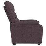 vidaXL Fauteuil inclinable Marron foncé Tissu