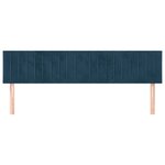 vidaXL Têtes de lit 2 Pièces Bleu foncé 100x5x78/88 cm Velours