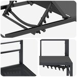vidaXL Transat Noir 200 x 62 x 59 5 cm Textilène
