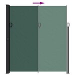 vidaXL Auvent latéral rétractable vert foncé 220x600 cm
