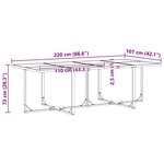 vidaXL Ensemble de salle à manger pour jardin 9 Pièces Noir Acier