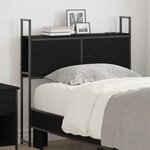vidaXL Headboard de Rangement avec Station de Charge Chêne noir 90 cm