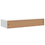 vidaXL Étagères à tiroirs murales 2 Pièces Blanc 60x23 5x10 cm MDF