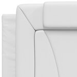 vidaXL Cadre de lit Viana sans matelas blanc 90x190 cm similicuir