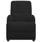 vidaXL Fauteuil de massage noir similicuir daim
