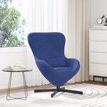 Chaise Œuf vidaXL Bleu Velours