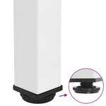 vidaXL Pieds de table basse 4 pièces Blanc 42-44 cm Acier