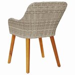vidaXL Chaise de jardin 2 Pièces Gris clair 55 x 62 5 x 82 cm polyrotin