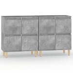 vidaXL Buffets 2 Pièces gris béton 60x35x70 cm bois d'ingénierie