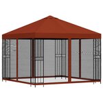 vidaXL Abri de jardin avec parois 3 x 3 m Terre cuite