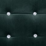 vidaXL Canapé 2 places avec accoudoirs Vert foncé Chrome et velours