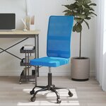 vidaXL Chaise de bureau réglable en hauteur bleu tissu en maille