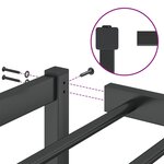 vidaXL Cadre de lit métal sans matelas noir 100x190 cm