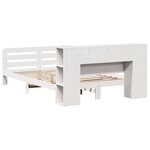 vidaXL Cadre de lit sans matelas blanc 120x200 cm bois de pin massif