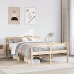 vidaXL Lit pour personne âgée avec tête de lit sans matelas 140x190 cm