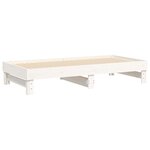 vidaXL Lit coulissant sans matelas blanc 2x(75x190) cm