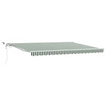 vidaXL Auvent Rétractable Vert et blanc 450 × 350 cm