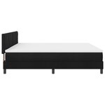 vidaXL Lit avec sommier & matelas & LED noir 200x200 cm en tissu