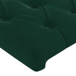 vidaXL Tête de lit Vert foncé 100x7x118/128 cm Velours