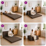 vidaXL Canapé-lit pliable 100 x 67 x 45 cm Taupe