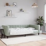 vidaXL Lit de repos gris clair 100x200 cm velours