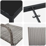 vidaXL Ensemble de jardin 3 pièces Gris Poly Rattan