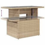 vidaXL Salon de jardin avec coussins 9 Pièces beige résine tressée