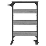 vidaXL Chariot de cuisine sonoma gris 53x20x76 cm bois d'ingénierie