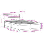 vidaXL Cadre de lit sans matelas 135x190 cm bois de pin massif
