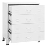 vidaXL Armoire à tiroirs industrielle Blanc 78x40x93 cm Métal