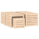 vidaXL Ensemble de boîtes de jardin 4 Pièces bois de pin massif