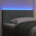 vidaXL Tête de lit avec des lumières à LED Gris clair 100 cm tissu