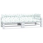 vidaXL Coussins de palette lot de 5 motif de feuilles tissu