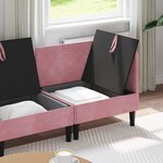 vidaXL Ensemble de meubles pour le salon 4 Pièces Rose Velours