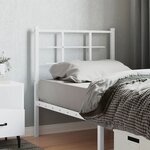 vidaXL Tête de lit métal blanc 75 cm