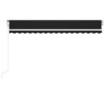 vidaXL Auvent automatique capteur de vent et LED 400x300 cm Anthracite