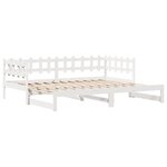 vidaXL Lit de jour avec gigogne et tiroirs sans matelas blanc 90x200cm