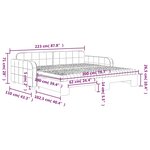 vidaXL Lit de jour et gigogne et matelas gris foncé 100x200 cm velours