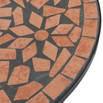 vidaXL Ensemble de bistro mosaïque terre cuite fer et céramique
