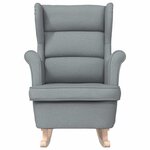vidaXL Chaise à bascule gris clair 74x90x102 cm tissu
