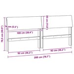 vidaXL Tête de lit capitonnée Taupe 200 cm Pin massif